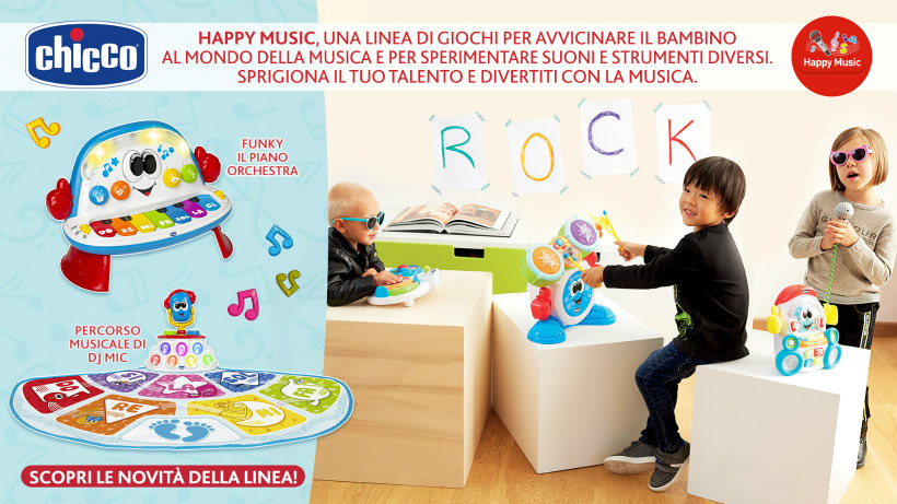 chicco happy music giochi musicali bambini da 1 anno in su