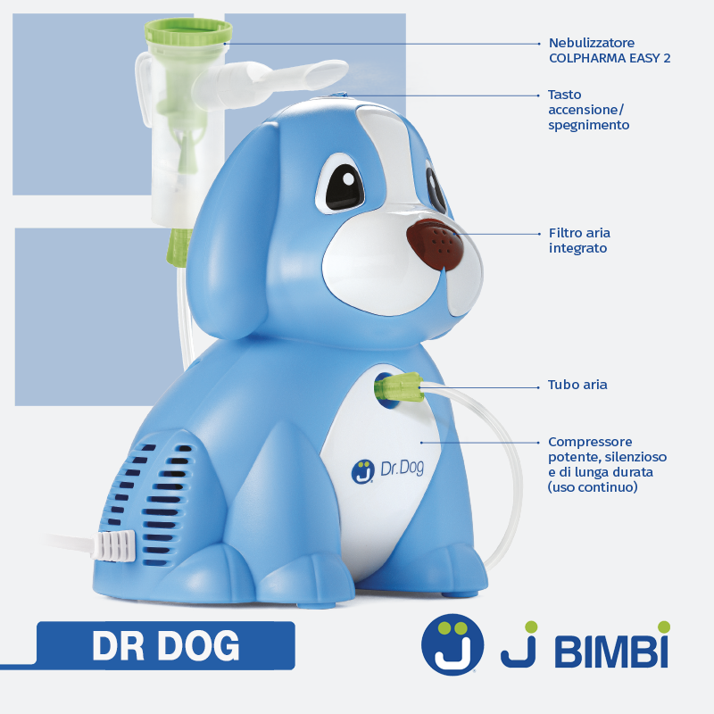 J BIMBI® Dr. Dog, aerosol per bambini silenzioso e veloce