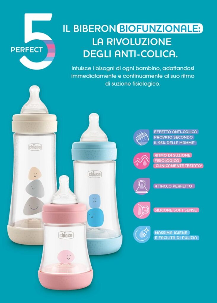 Chicco Perfect 5: il biberon Bio-funzionale che si adatta alle esigenze di  ogni bambino