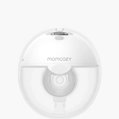 Vista frontale e compatta del Tiralatte Doppio Momcozy M5