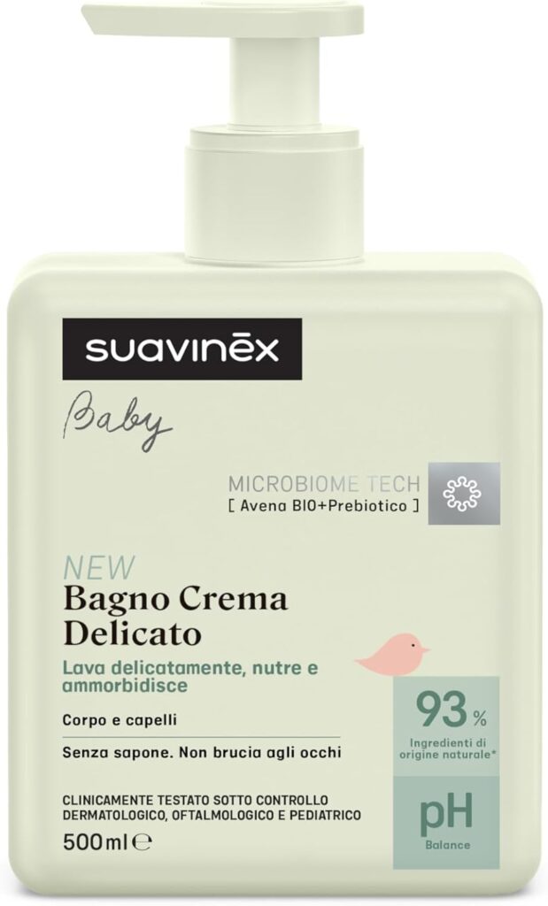 bagnoschiuma delicato in crema microbiome tech suavinex